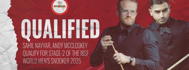 Sahil Nayyar and Andy McCloskey Qualify for Stage-2 of the IBSF World Men’s Snooker Championship 2025